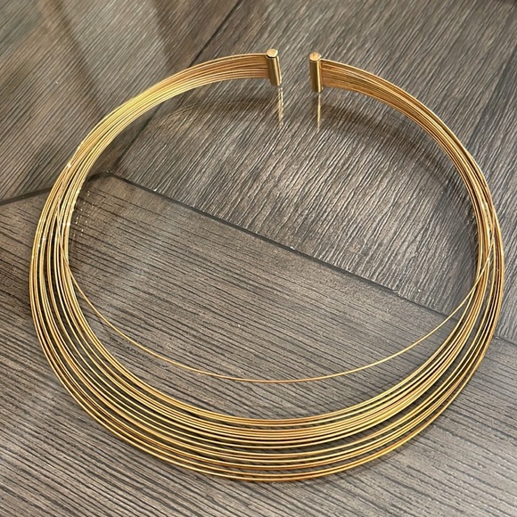 Vintage Multiple Gold-tone wire Collar Necklace - Picture 3 of 15